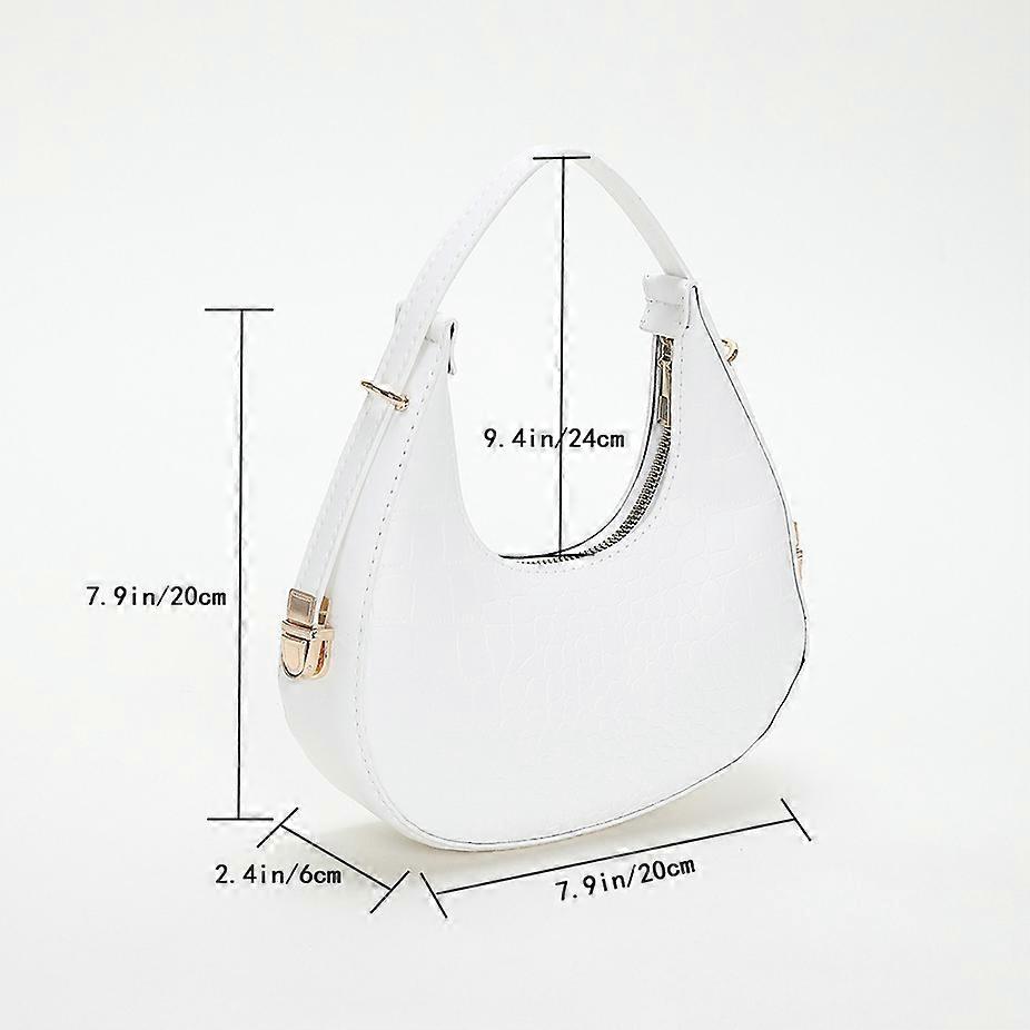 PU läder kvinnor lyx designer handväska plånböcker 2023 mode vintage dubbel dragkedja halvmåne halvmåne luffare axelväskor