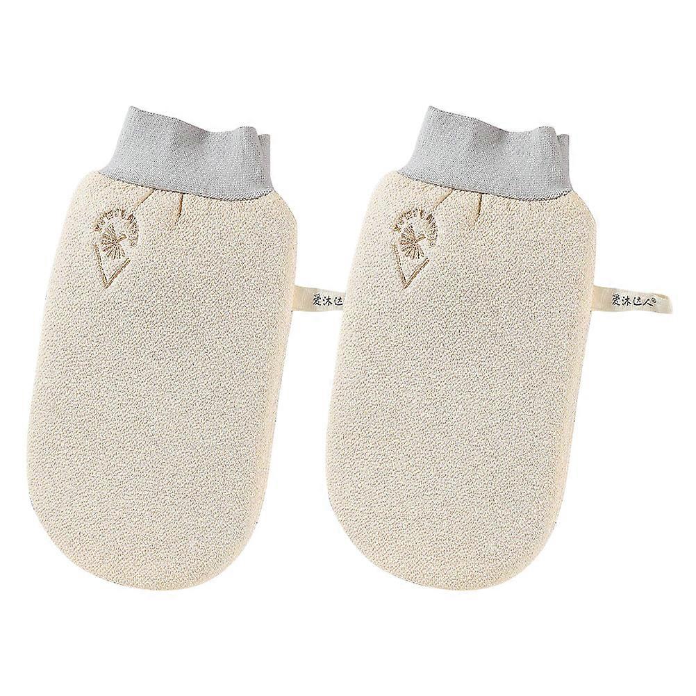 2 Pcs Bath Cloths Adults Foaming Showering Glove Cleansing Back Scrubber Kids Bathing Tools Scrub Mittens Men Body Shower Mitts