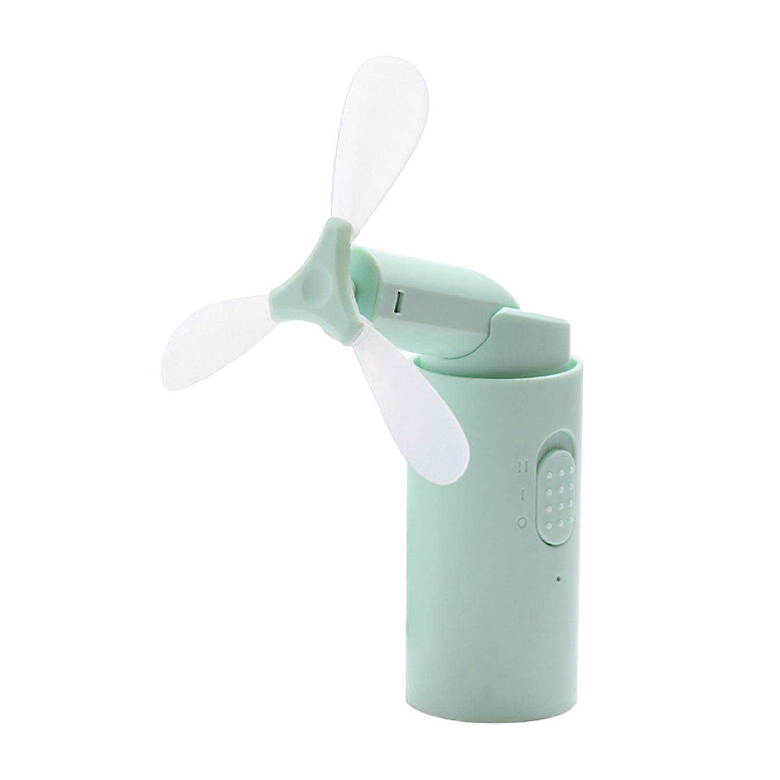 Portable Handheld Fan with 2-Speed Settings Low Noise Adjustable Angle Rechargeable Foldable 2000mAh Battery Powered Cooling Fan Power Bank QingHai