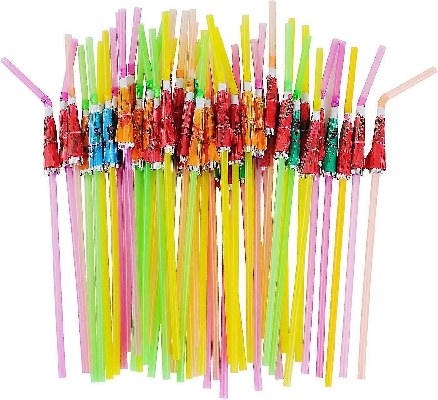 Umbrella Drinking Straws, Cocktail  Decorations Supplies