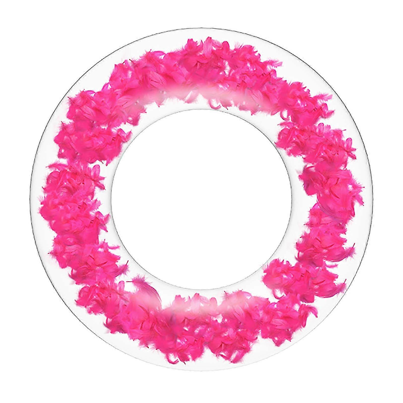 Transparent Feather Swimming Ring Thickened Pvc Inflatable Swimming Ring
