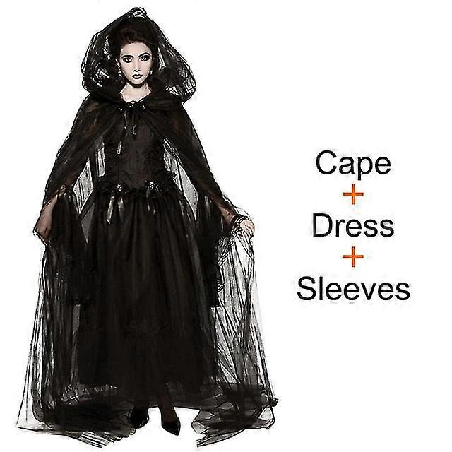 Cape De Sorcière Halloween 150 Cm – Costume à Capuche Respirant, Unisexe, Pour Fêtes, Cosplay, Déguisements Garçons Filles Adultes