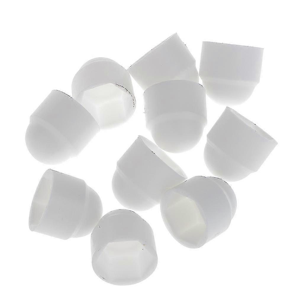 M6 (6 مم) قبعات بلاستيكية بيضاء مقببة / غطاء بولت 10 مم مفتاح ربط - Pk 10 Xinda