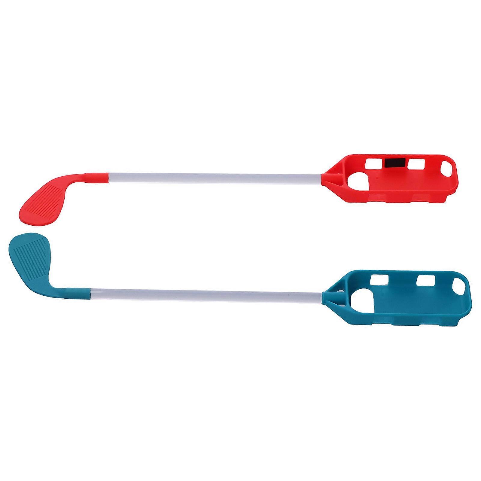 2 Pack Golf Clubs Durable Comfortable to Hold Golf Game Controller Accessories for Switch Games