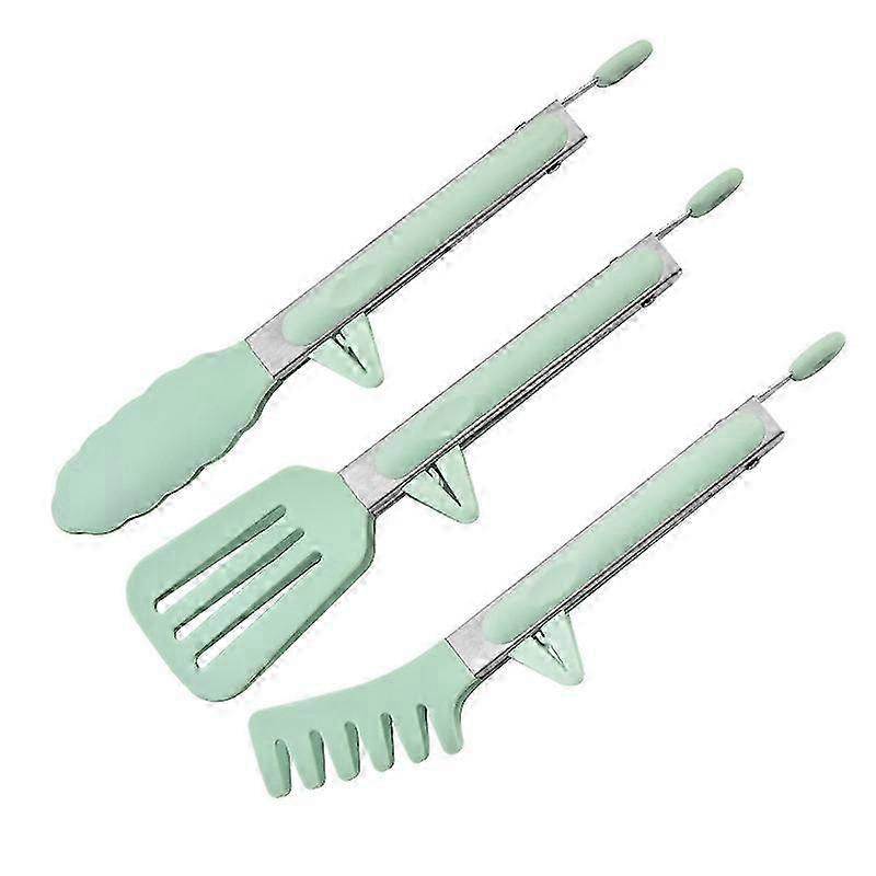 Conjunto de 4 pinças de silicone de 11 polegadas para cozinhar, alicates antiaderentes de aço inoxidável