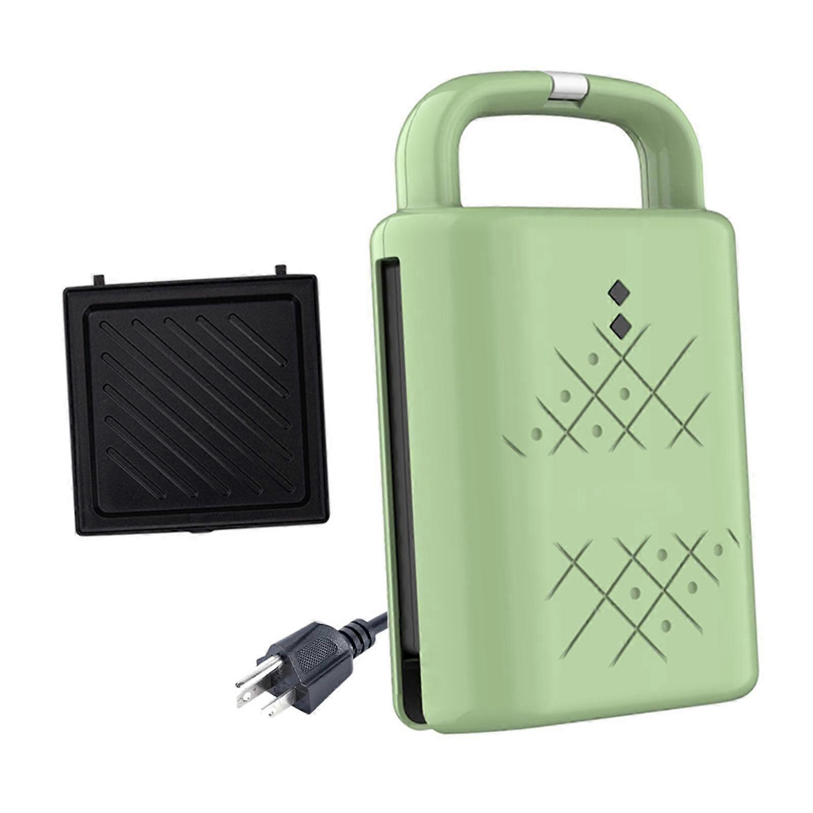 Gaufrier électrique avec plaque unique Mini pour appartements dortoirs hôtel vert