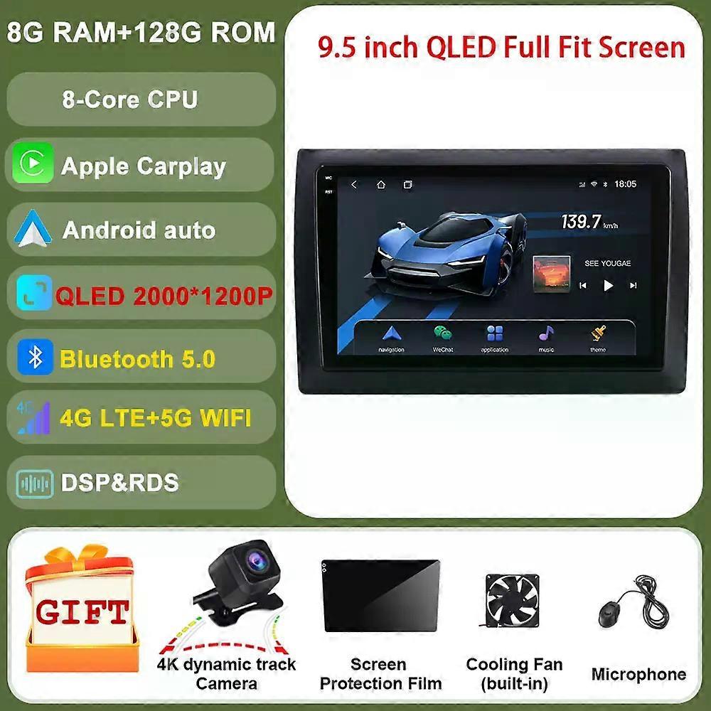 Qled 8+256g Dsp For Fiat Stilo 2002 - 2010 Car Radio Multimedia Video Player Auto Stereo Android Carplay Gps 2 Din Dvd Autoradio
