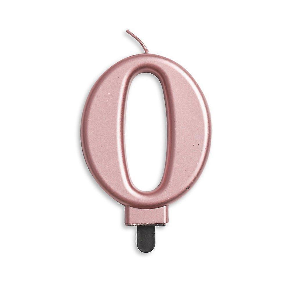 Número Vela '0' Rosado