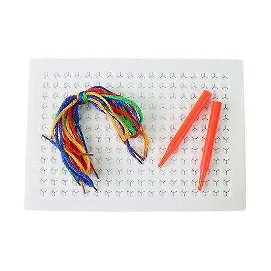 DIY String Braided Drawing Board Christmas Craft Art Threading Board with Colorful