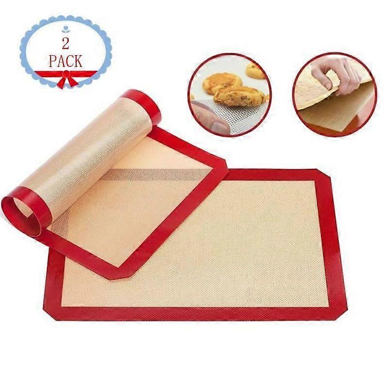 Marchelec 2 Pack Red Silicone Kitchen Mats