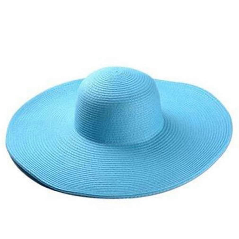Packable Oversized Straw Sun Hat Foldable Wide Brim for Summer Travel