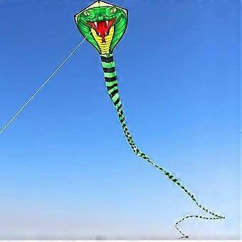 3D Cobra Snake Kite - Stunning Outdoor Fun Toy for Lawn & Beach, Durable 210T Polyester, 100m Line, Easy to Assemble!
