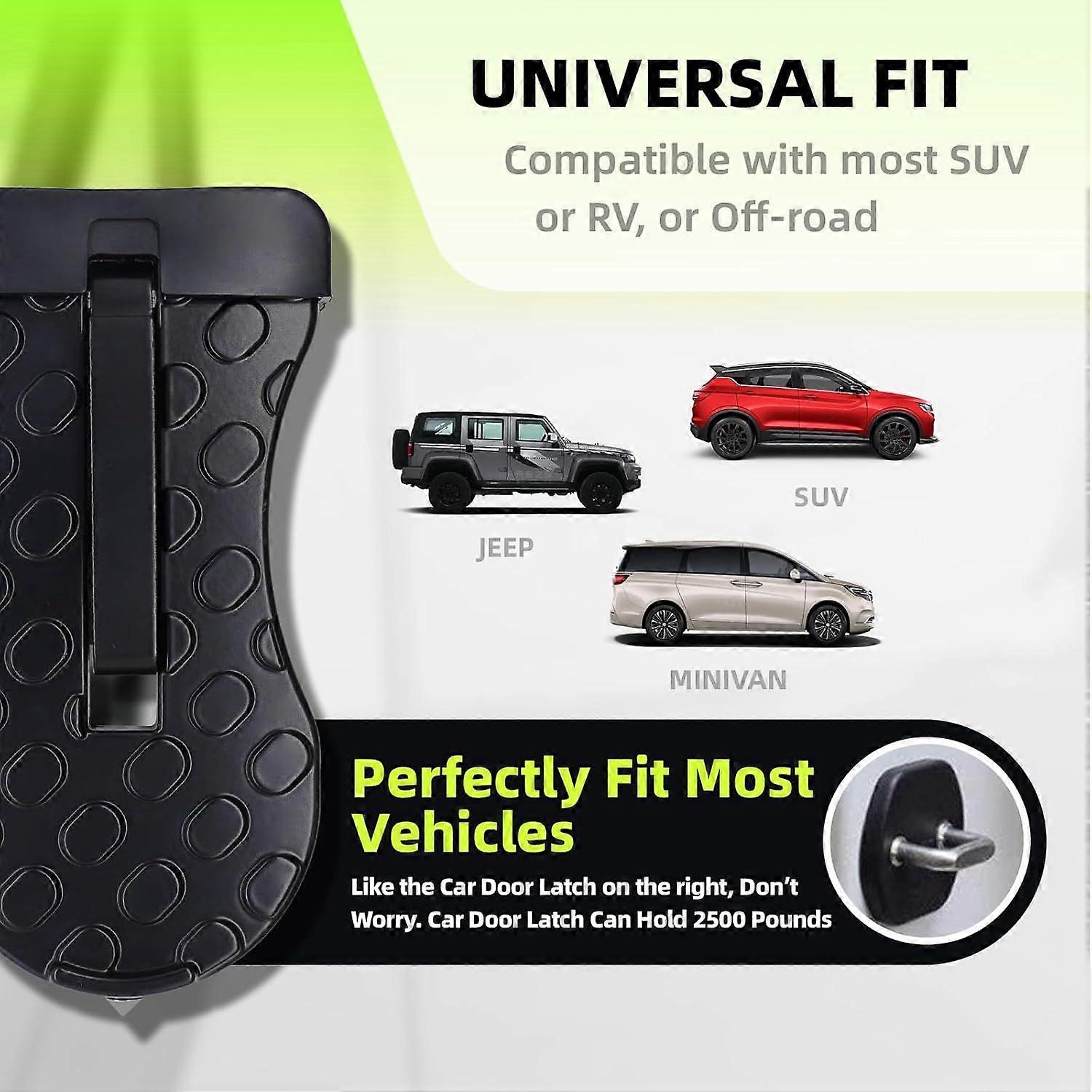 Car Door Step, Multi-Foldable Aluminum Alloy Roof Rack Car Step, Easy ...