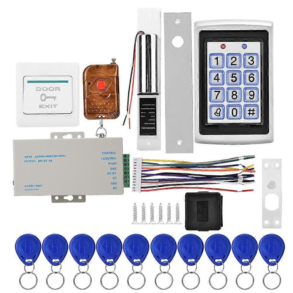 065 Rectangle Door Access Control System Kit With Magnetic Lock ID Card Reader Remote Controls