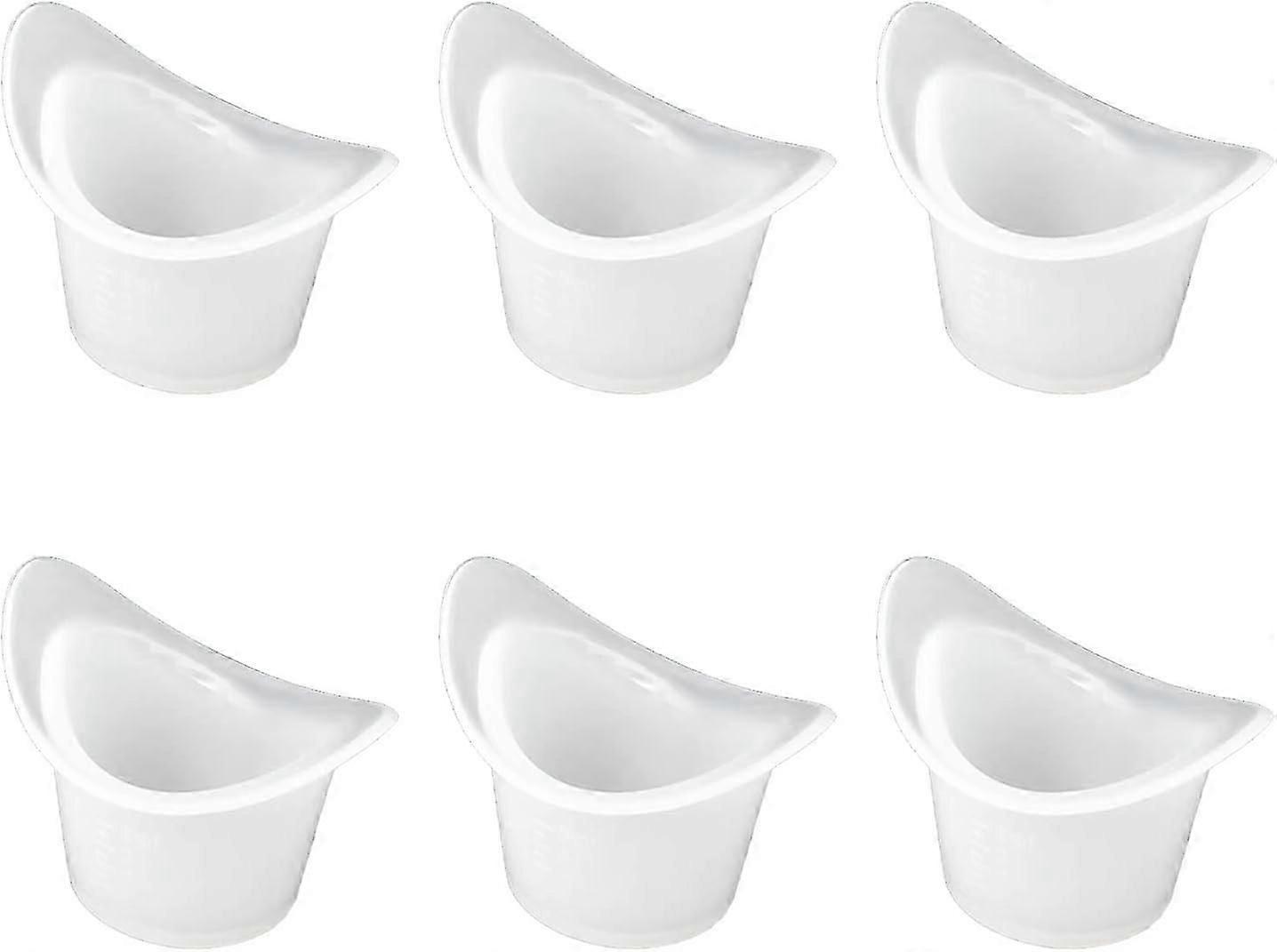Silicone Eye Wash Cups Resuable Non Sterile Eye Bath Cups Eye Flush Cups for Refreshing Cleaning Tired Eyes(6PCS)