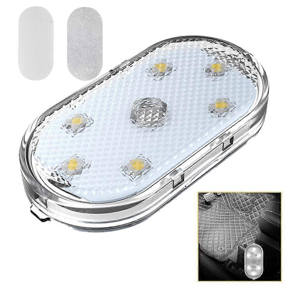 Magnetic Touch LED Car Light 6 LEDs 5V USB/Type-C Rechargeable - Multi-Color Interior Illumination
