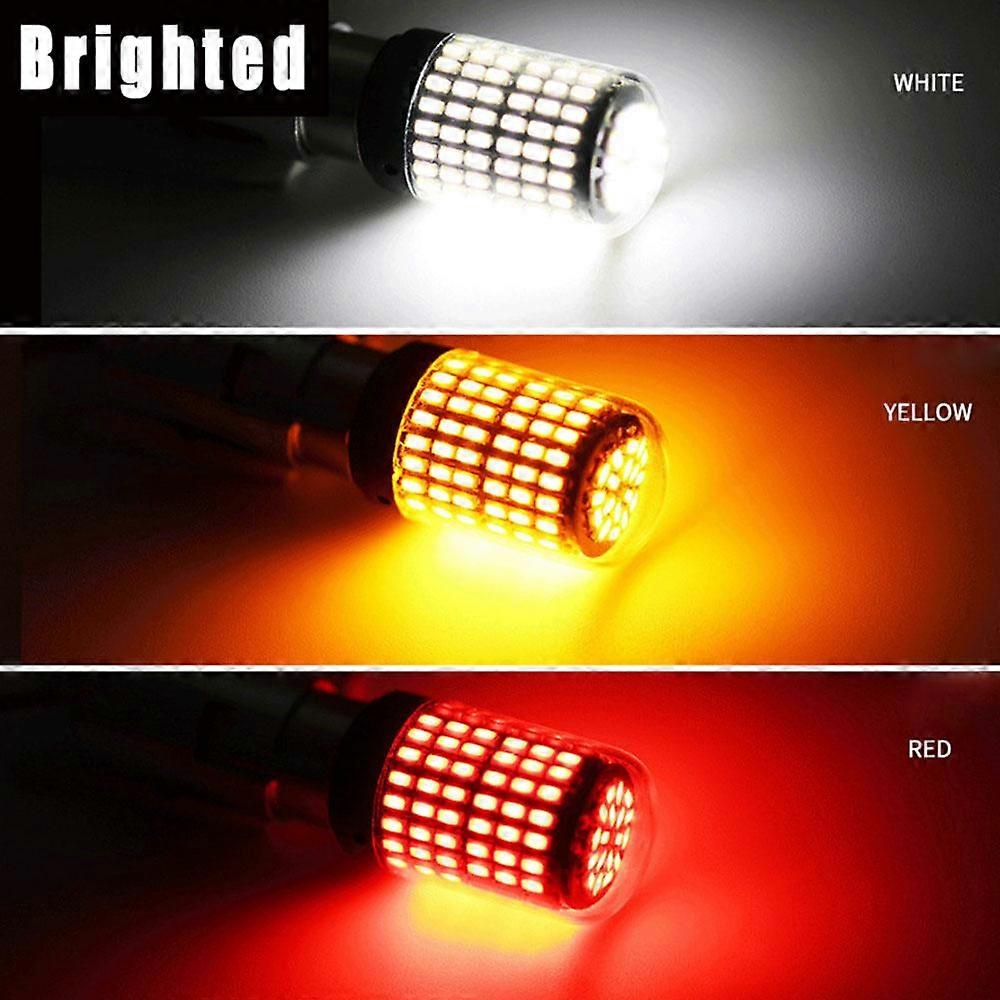 2pcs 144 LED Decoding LED Anti-flash Light 1156 PY21W BAU15S Turn Signal Light 1157 P21/5W BAY15D Brake Light P21W 7443 T20 7440 W21W Rear Fog Light