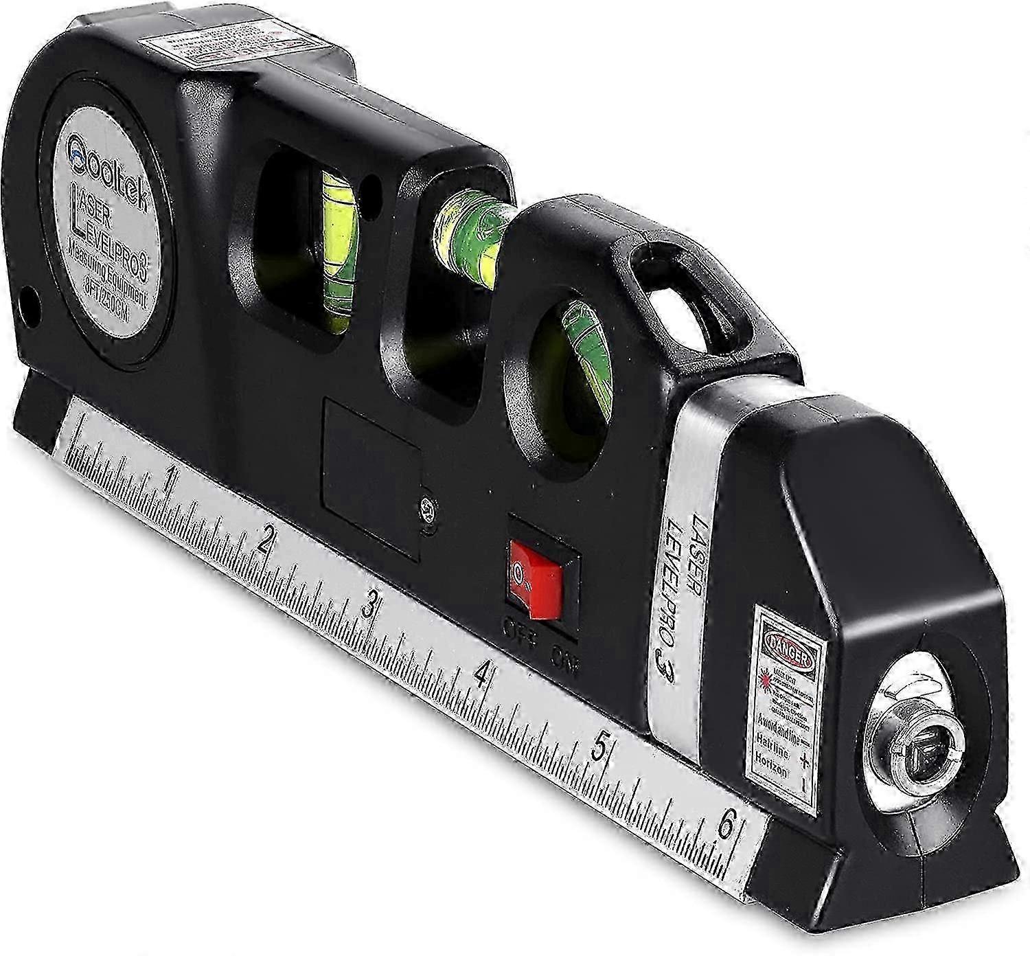 Laser-Nivellierung, Mehrzweck-Kreuzlinienlaser 8 Fuß Maßbandlineal eingestellt