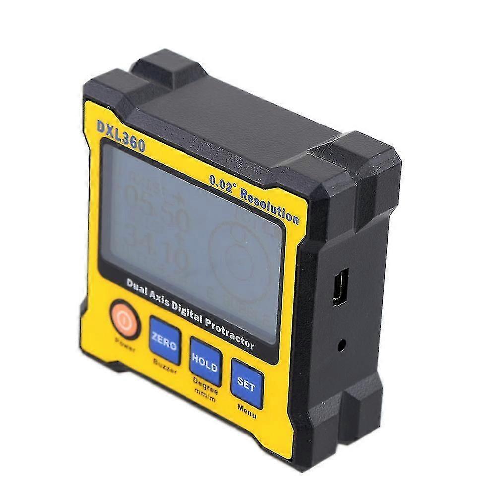 Dxl360 Dual Axis Digital Angle Protractor With 5 Side Magnetic Base High-precision Dual-axis Digital Display Level 100-240v 50-60hz 2024