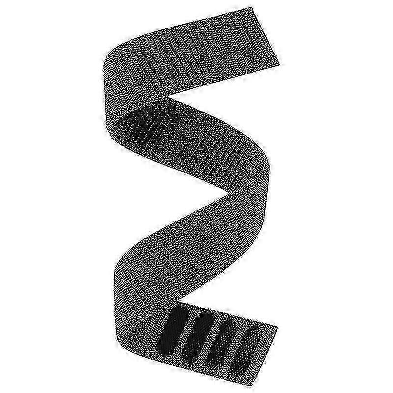 26mm 22mm Hook & Loop Nylon Strap Pour Garmin Enduro Watch Band Fenix 6 6x Pro 5x Plus / tactix Delta / mk2i / forerunner 945 Bracelet-noir