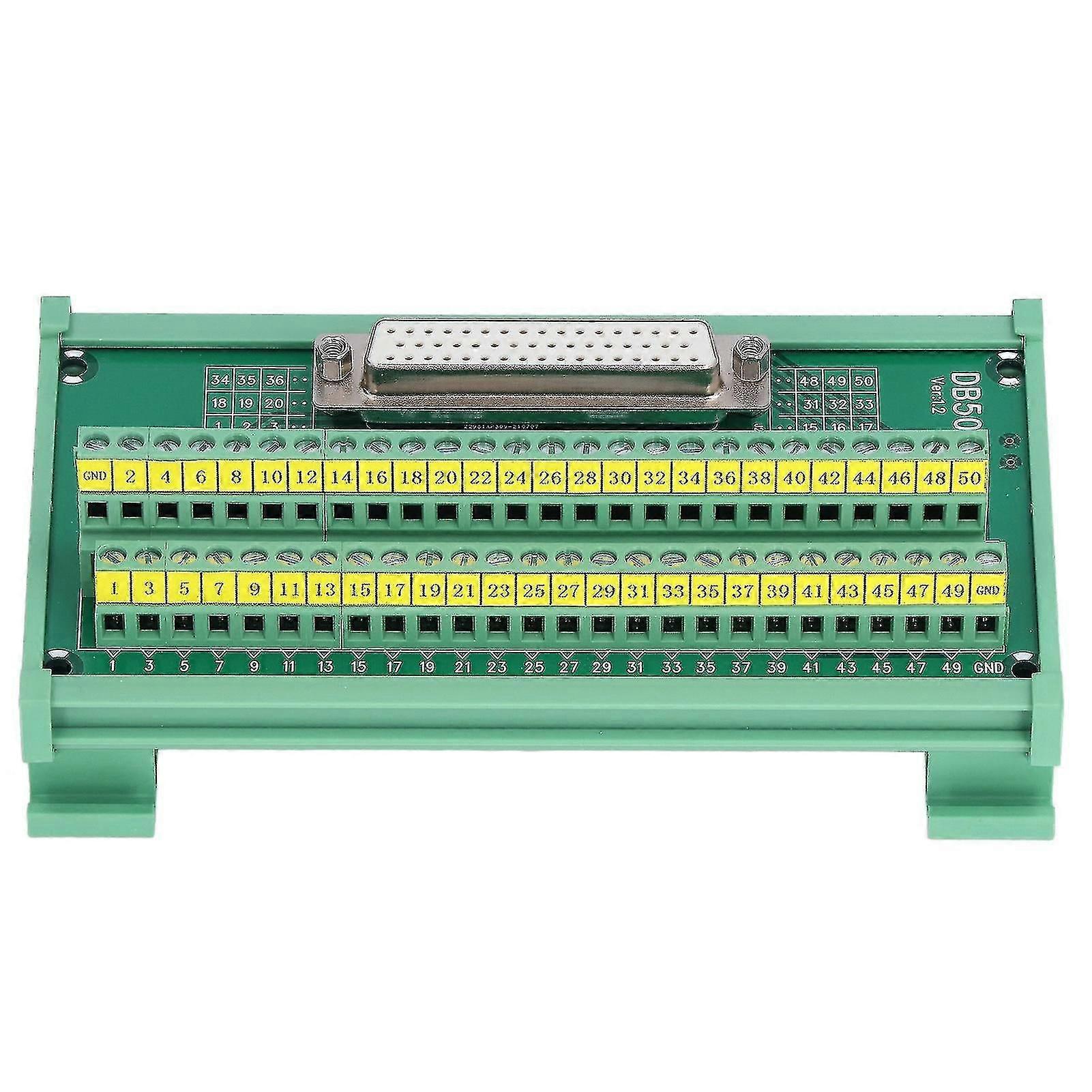 Db50 To Terminal Connector Adapter Plate Pcb Board Straight Female Dc60v Db50m7