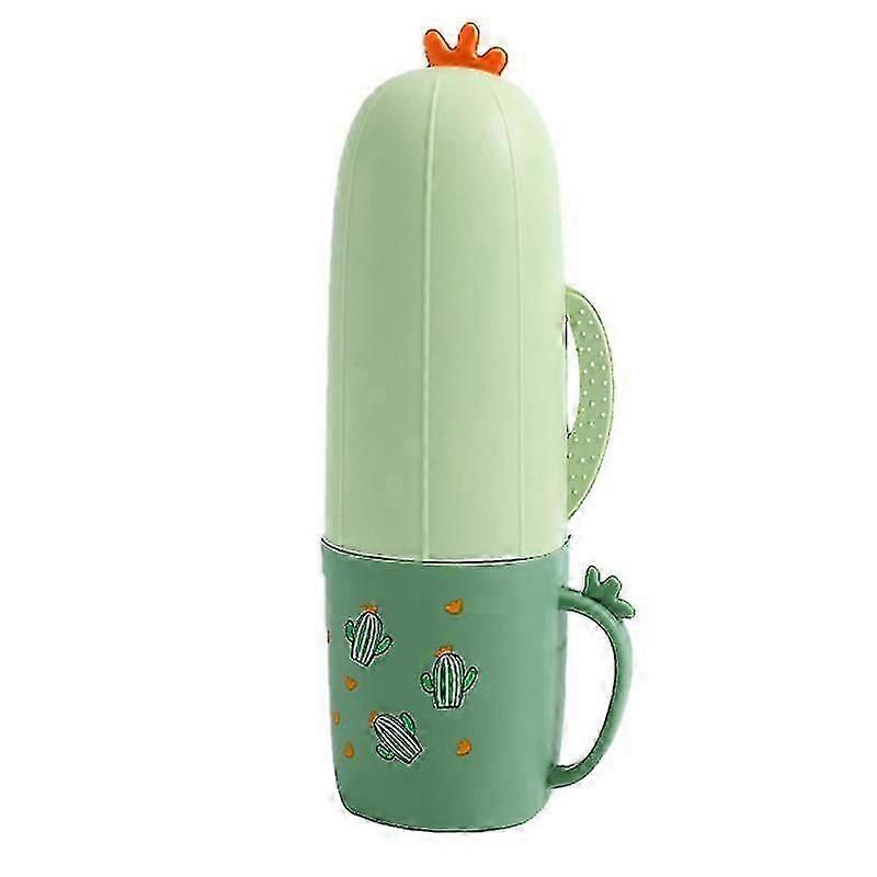 Travel Toothbrush Cup Case Cactus Shape Toothbrush Holder With Cover Travel Toothbrush Containers Portable Toothpaste Storage Toothbrush Case Portable
