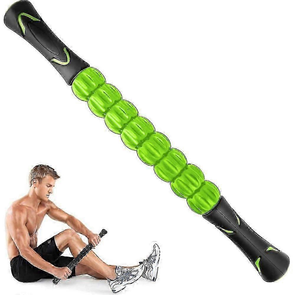 アスリートのためのマッスルローラーボディマッサージスティックツール、筋肉痛、けいれんと圧迫感を和らげ、脚と背中を回復