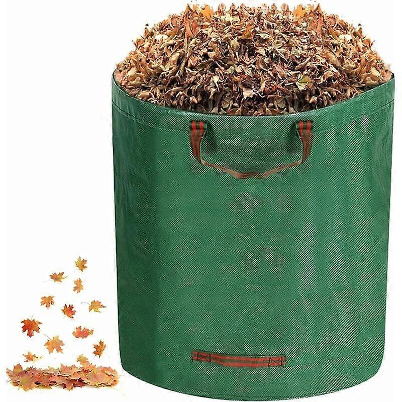 RHAFAYRE 花园袋 272L 绿色花园垃圾袋带手柄抗撕裂可折叠可重复使用的花园垃圾袋