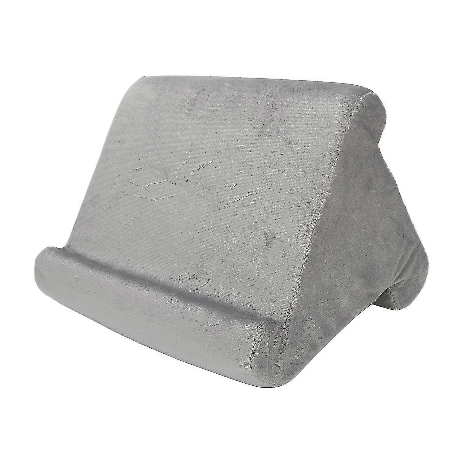 Tablet Pillow Stand Triangular Soft Comfortable Angled Viewing Tablet Reading Pillow Gray