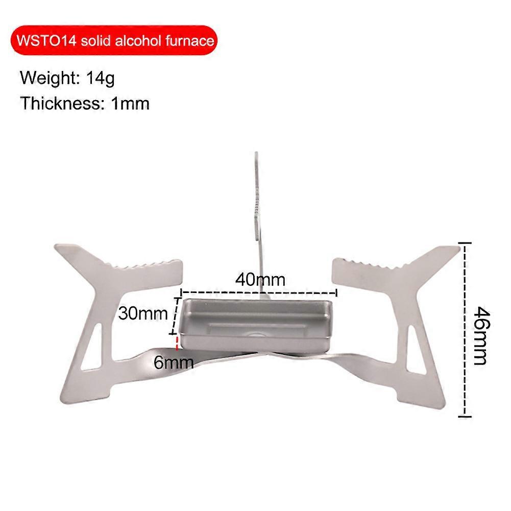Outdoor Solid Alcohol Stove Titanium Camping BBQ Grill Picnic Fishing Cooking Furnace Stand Cookware Stove Camping Equipment