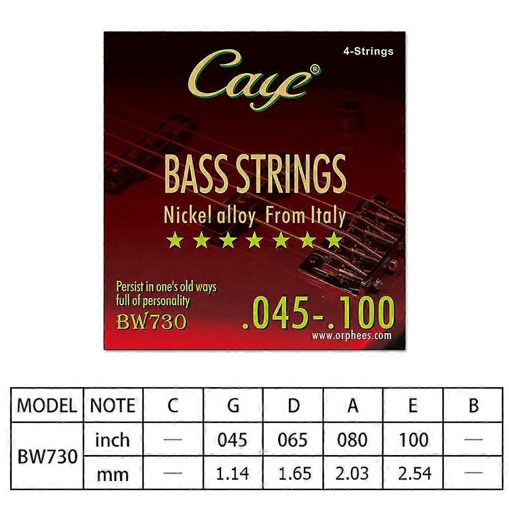 CAYE 电贝斯吉他弦 4/5/6 件琴弦表。045-100.040-125.030-125 BW730-4 BW830-5 BW930-6弦吉他配件