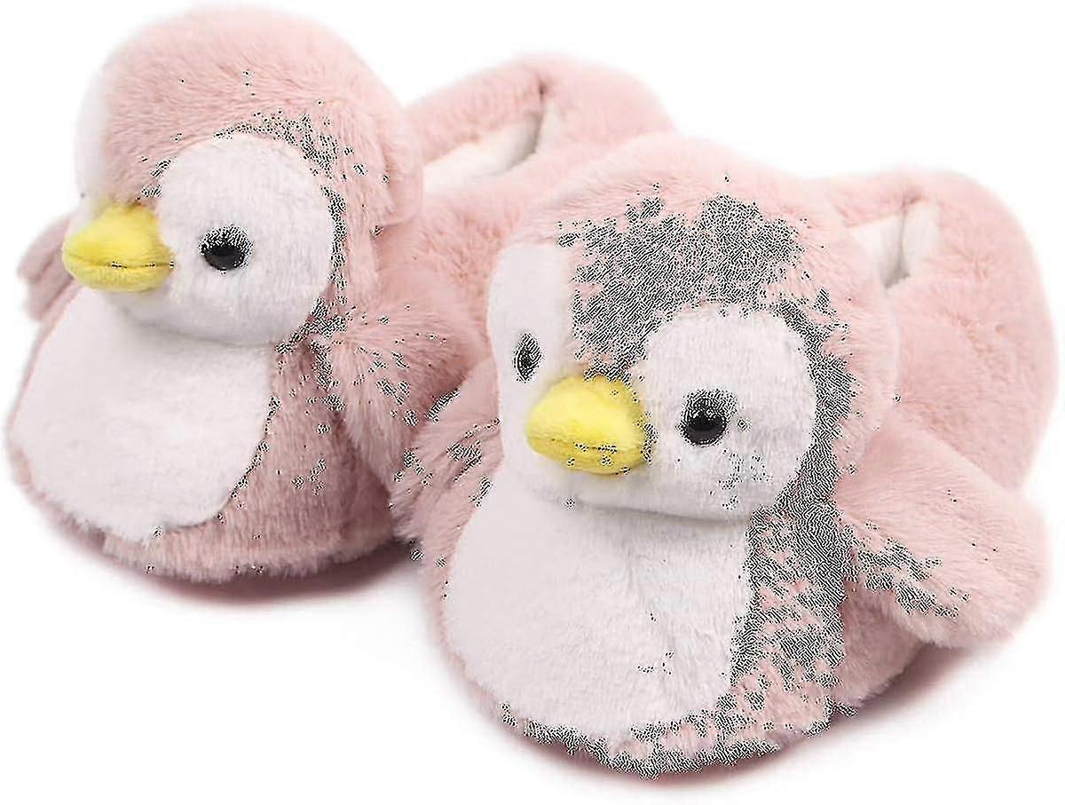 Women's Penguin Animal Slippers – Cozy Fuzzy Plush House Shoes, Warm Winter Indoor Slippers - View #11