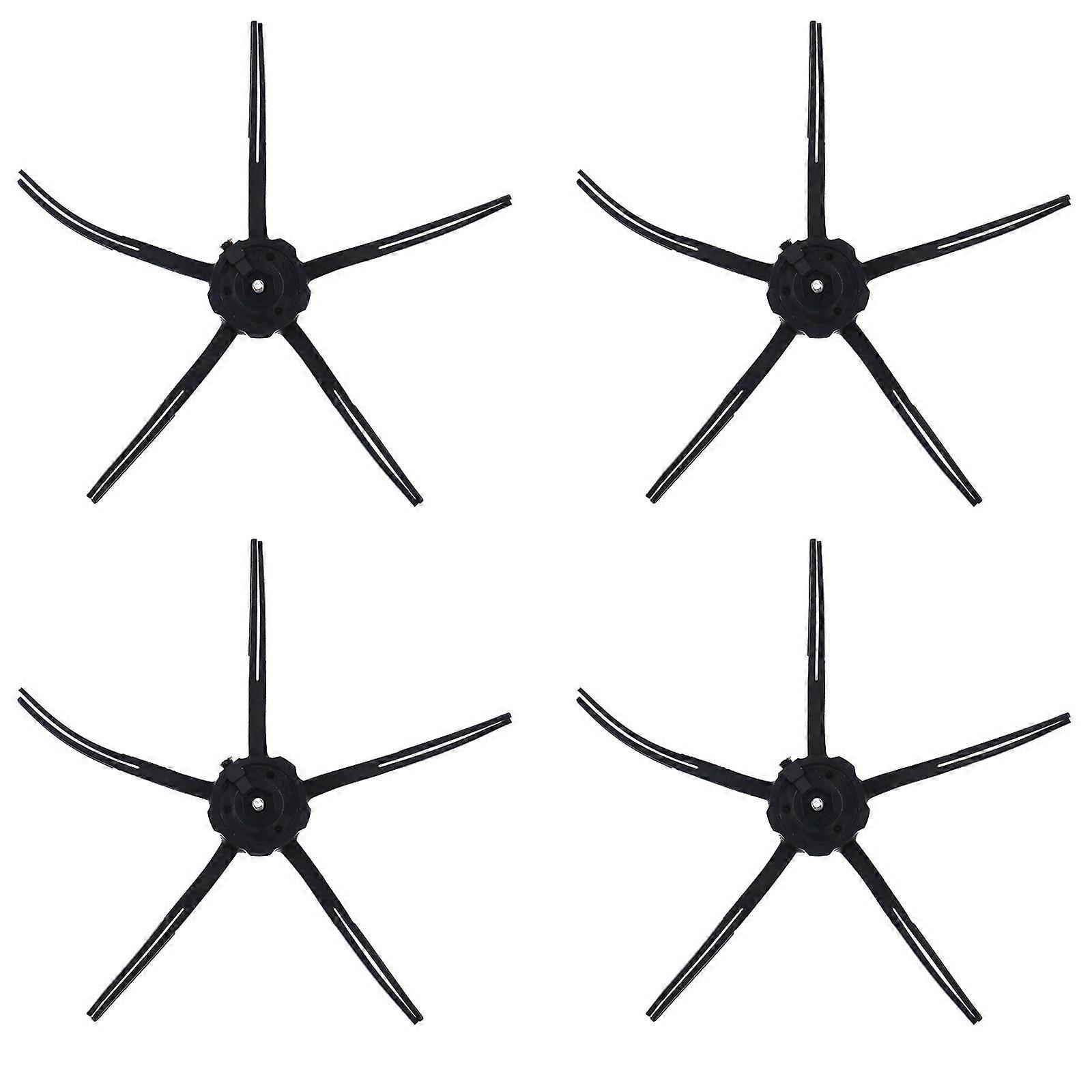 Side Brush Sweeper Accessories Replacement Parts for ROBOROCK Q5 Sweeper (4x Pentagonal Side Brushes Black)