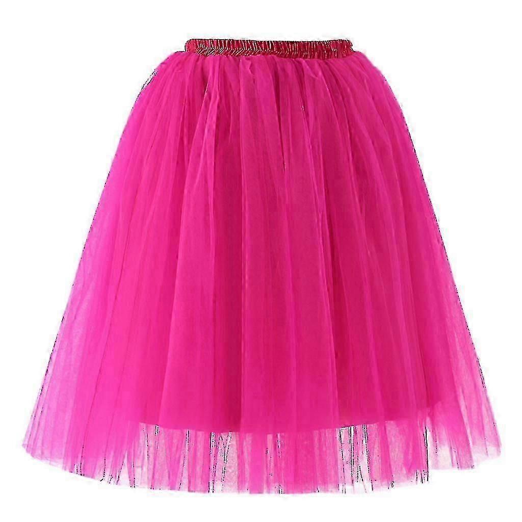 Tllrock Damen توتو Damenskirt المرأة عالية الجودة مطوي الشاش طول الركبة الكبار توتو الرقص