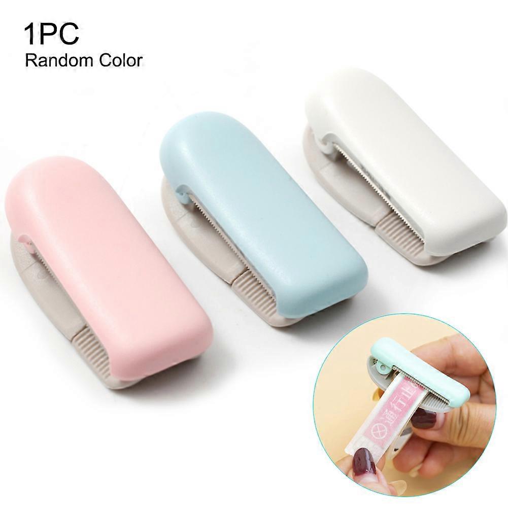 Portable Mini Tape Cutter - Kawaii Design, Durable Plastic Office Tool