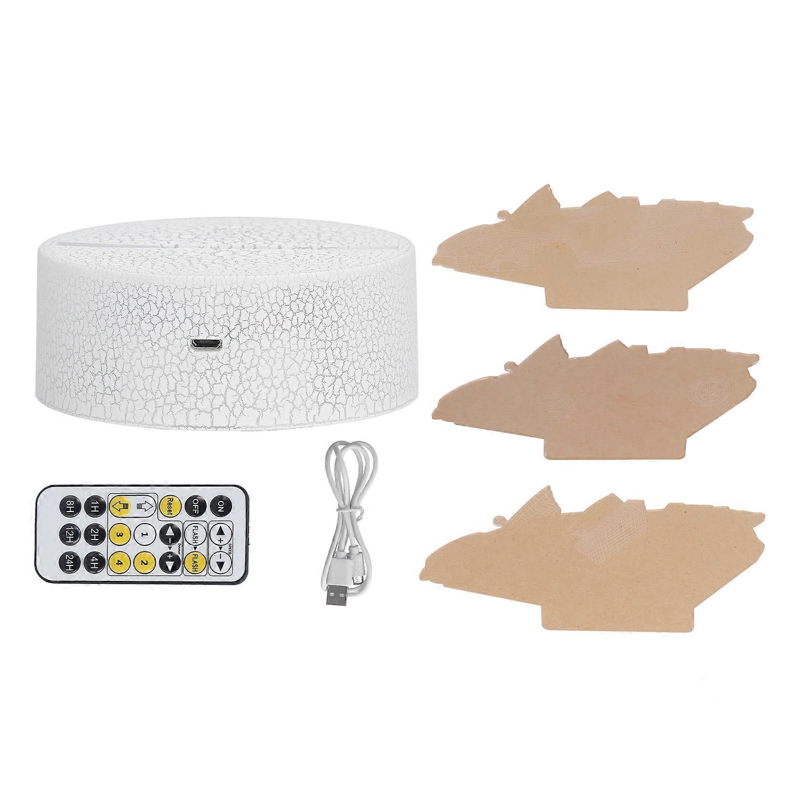 3D Night Light Remote Dimmable Racecar Pattern Lifelike Design Kids Room Night Light