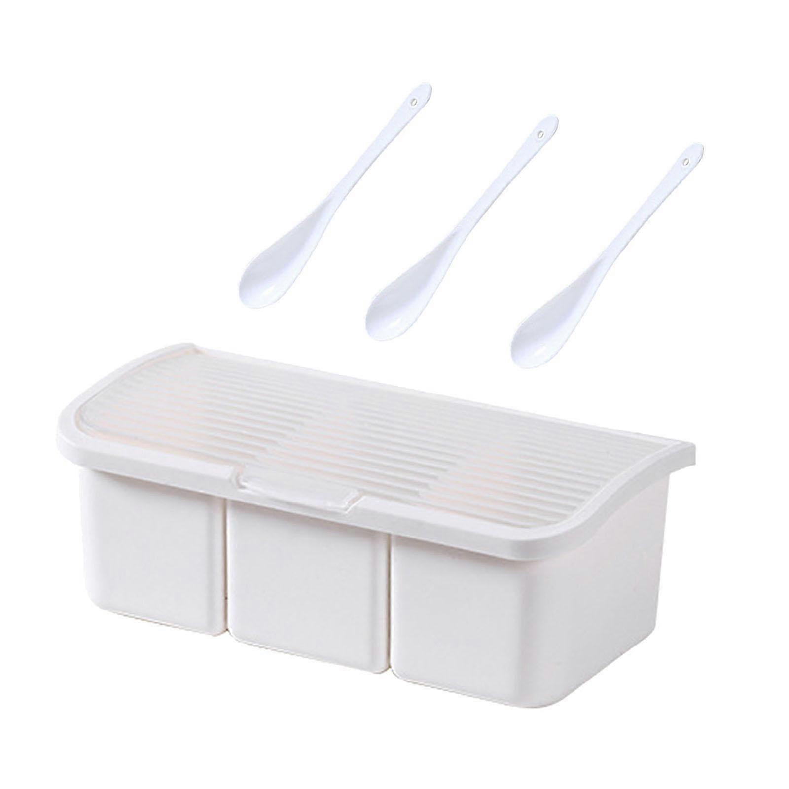 Seasoning Bottle Spice Jars Smooth Kitchen Standing Durable with Spoons