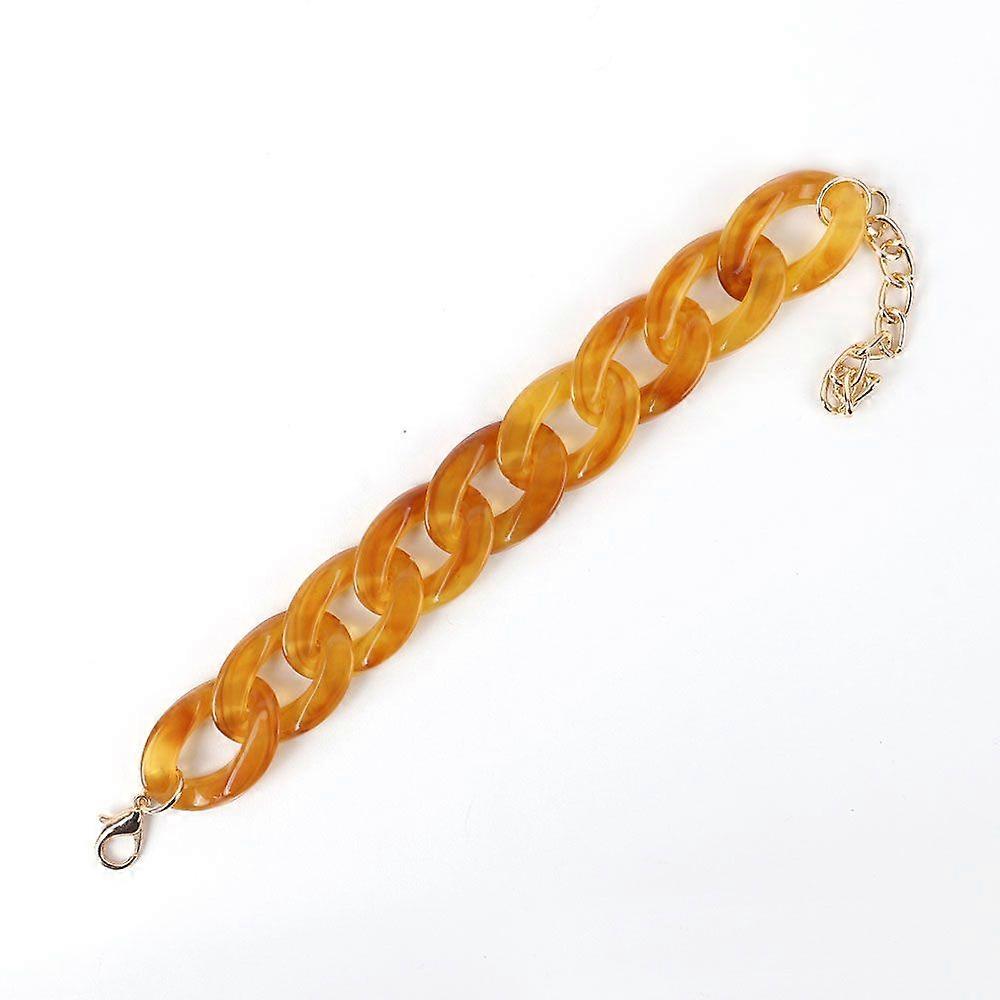 Fishsheep Bohemian Colorful Acrylic Thick Chain Bracelets For Women Men Resin Boho Charm Handmade Bracelets Wristband Jewelry