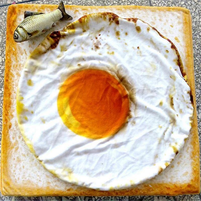 Omelette Pet Blankets Dog Bed Durable Warm Poached Eggs Blanket Mats Pet Bed