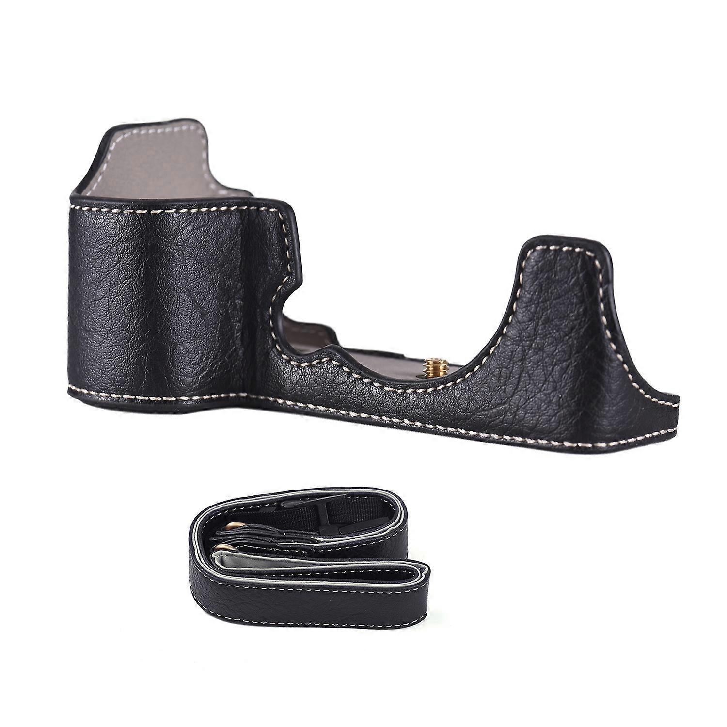 Camera Half Case Replacement for Fuji XS10 Camera Body Bottom Case PU Leather Half Camera Case with 