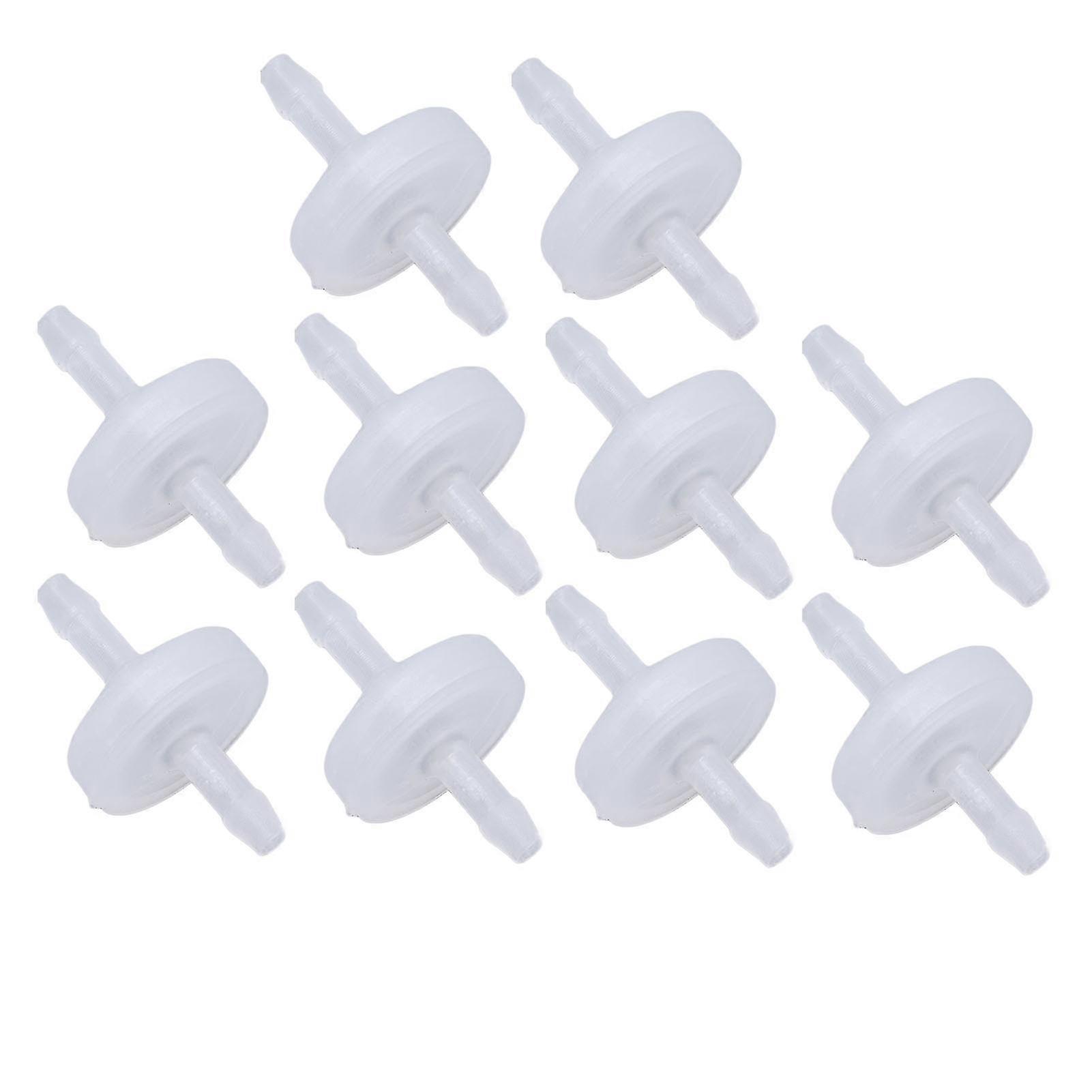 10PCS Barb Check Valve PP Plastic Ozone Resistant Diaphragm Single Way Water Stop Valve 3mm Translucent