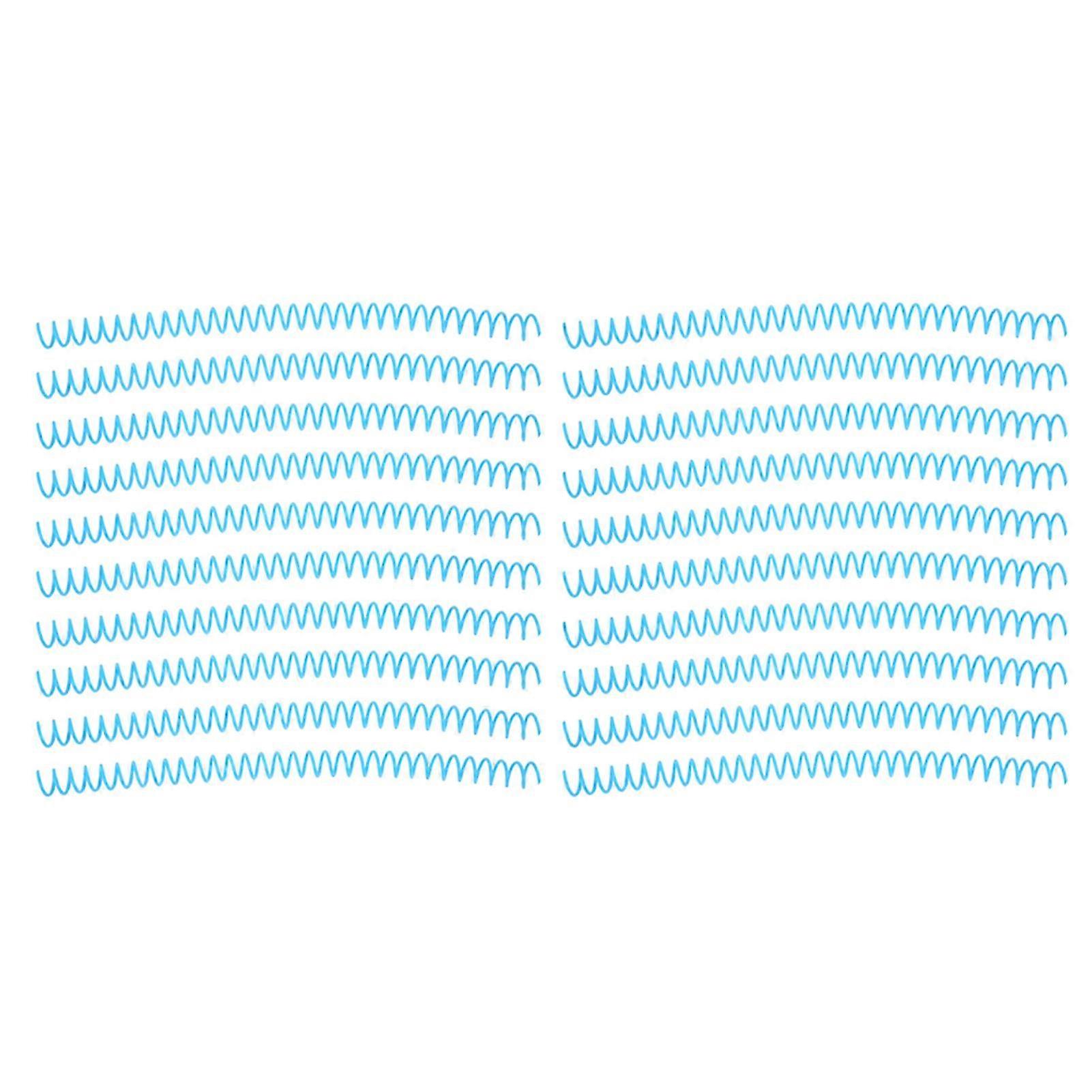 20Pcs Spiral Binding Coil Large Capacity Spine Comb 30 Holes 13mm Diameter Set Kit Blue