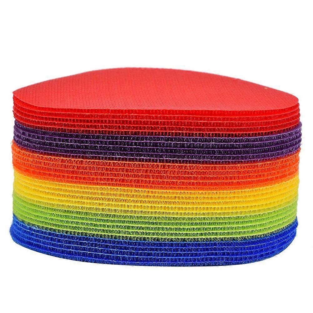 Colorful Nylon Floor Dots Circle Carpet Marking Points Suitable for Children's Games (Circular)