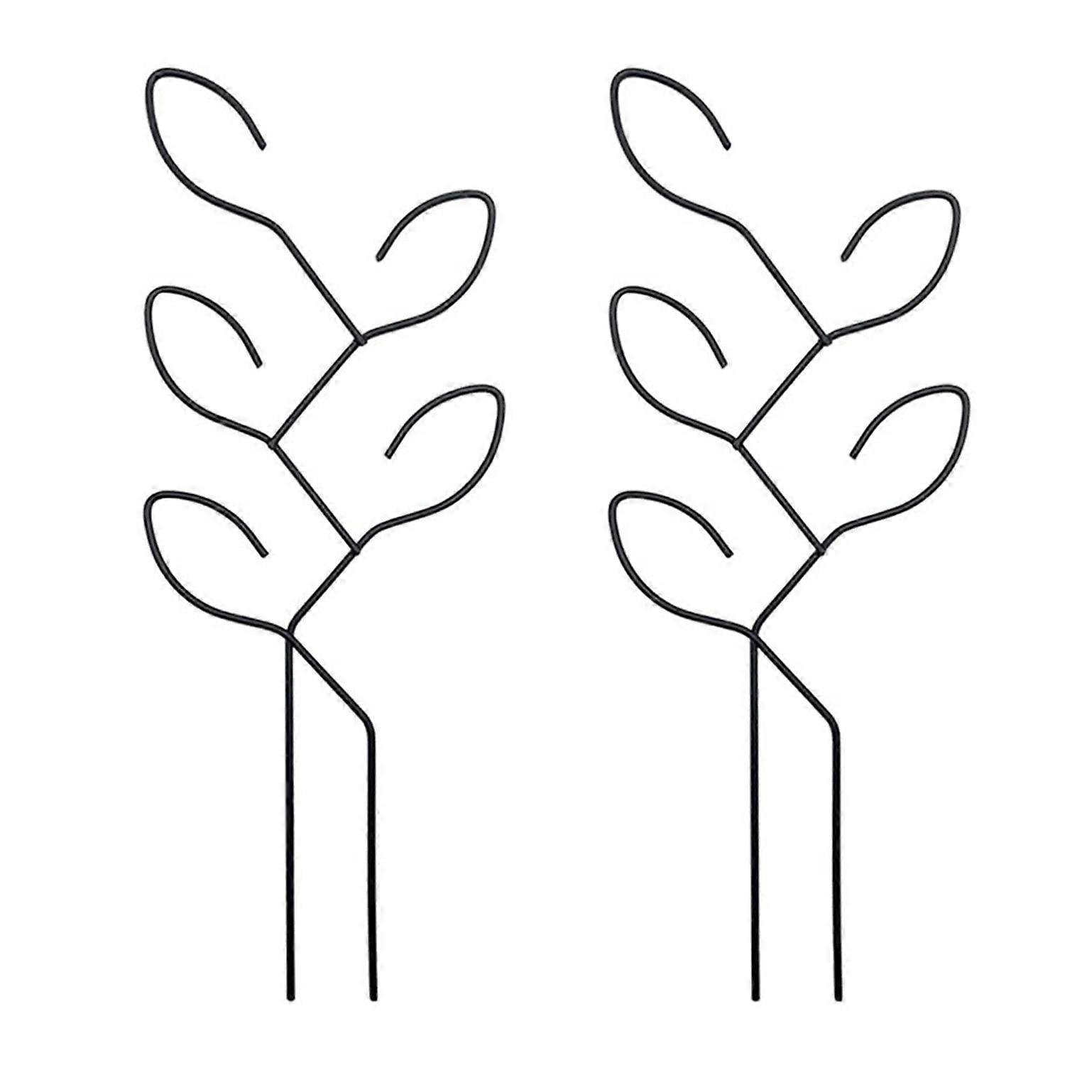 Leaf Shape Garden Trellis Metal Coated Stake Trellis Planter Plant Support Stake for Monstera