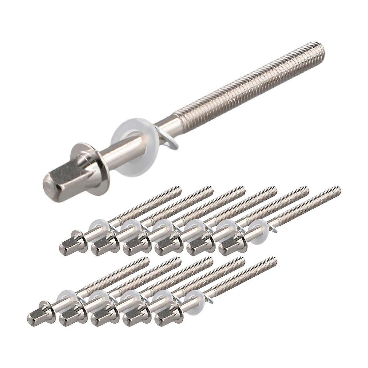 12pcs Drum Tension Rods Tension Screws Bass Drum Screws Set M5x60MM