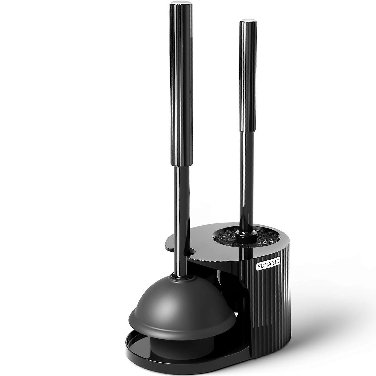Plunger and Brush Cleaning Set with Heavy-Duty Materials, Ergonomic Handle, and Versatile Kitchen and Bathroom Use