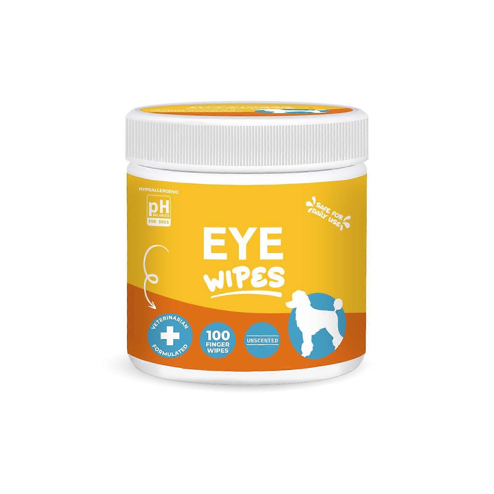 Dog Eye Wipes - hypoallergene Gesichts- und Augentücher für Hunde und Welpen - Pet Tear Stain Remover and Cleaner - reinigt sanft und entfernt Ausfluss, Kruste,