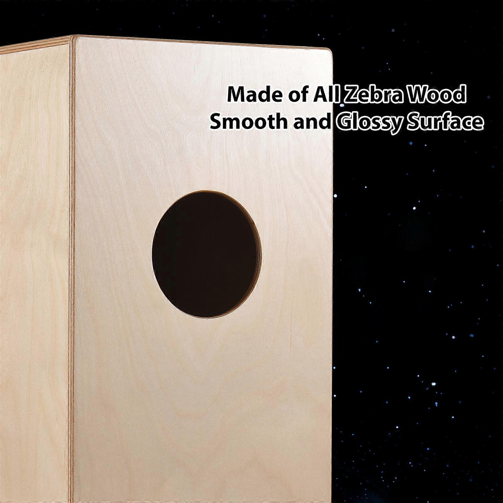Cajon طبل مربع طبل خشبي طبل اليد ناعم لامع السطح أداة قرع خشب البتولا للمبتدئين السفر حزب مربع طبل المضادة للانزلاق