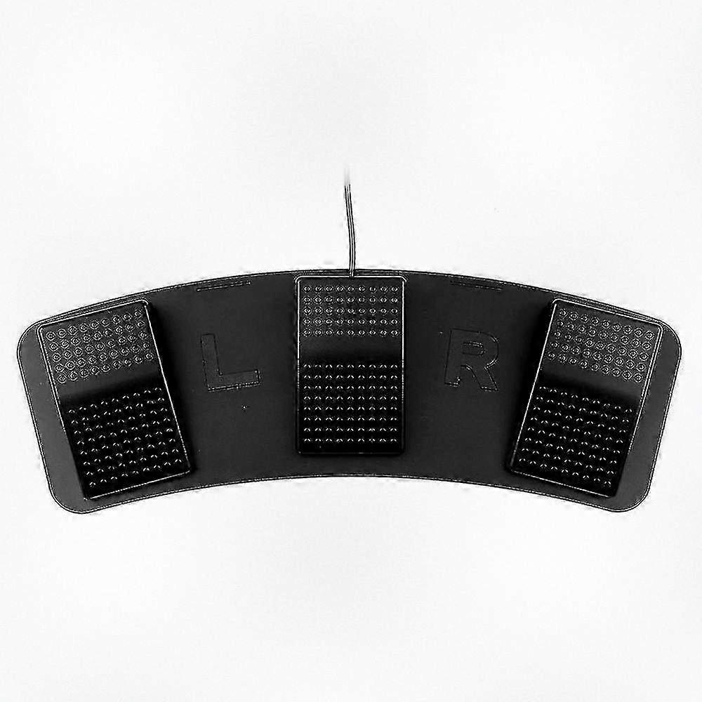 USB Triple Foot Pedal Switch for PC, Customizable Multi-Function Foot Controller for Gaming, Music, and Image Capture