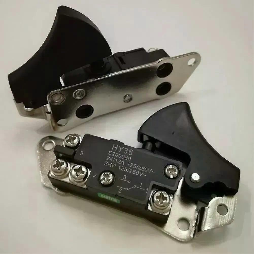 1pc HY36 Electric Angle Grinder Pushbutton Switch 125V/250V 24A/12A For Drill Trigger 2HP 120V Replacement Pushbutton Switches